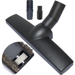 For Carpet & Hard Floors Vacuum Brush Attachment with Horse Hair Bristles and Wheels Using On Any Surface without Scratches - Hardwood Floor Attachments plus Vacuum Hose Adapter