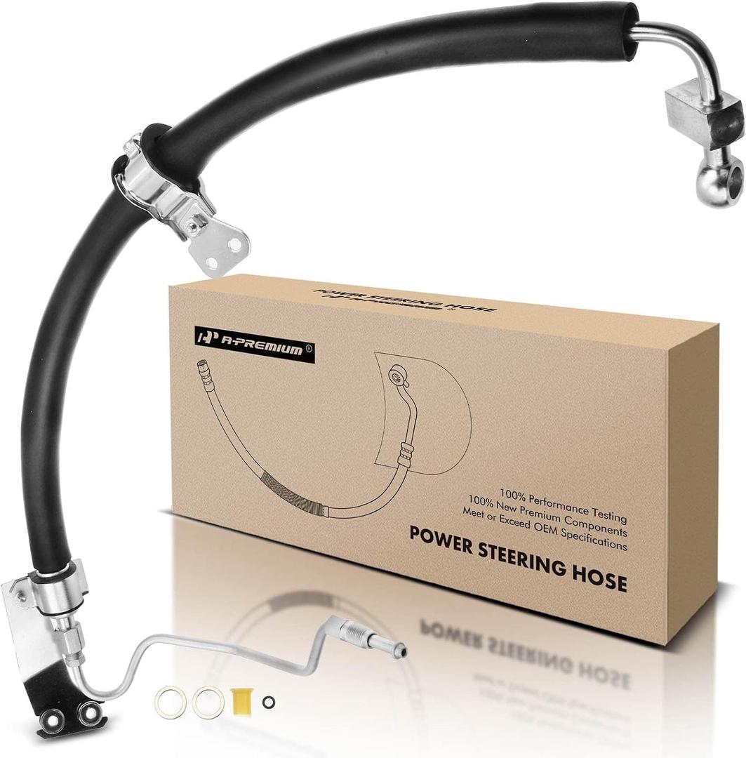 A-Premium Power Steering Pressure Hose Line Assembly Compatible with Nissan Altima 2007-2012, 2.5L, Pump To Rack, with O-ring & Bushing & Washer, Replace 49720JA000