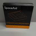 SpaceAid Bag Storage Organizer for Kitchen Drawer, Bamboo Organizer, Compatible with Gallon, Quart, Sandwich and Snack Variety Size Bag (1 Box 4 Slots) (Natural, 3"H)