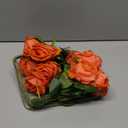 12 Pcs Artificial Rose Flowers, Silk Roses with Long Stems, Realistic Fake Roses for Wedding Centerpiece Party Home and Office DIY Decor, Orange