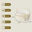 Divided Chilled Serving Tray for Parties,Ice Chilled Party Platter,Ice Serving Bowl with Lid and Handle,Charcuterie Serving Board,Cold Dish Dip for Fruit Seafood Vegetable Shrimp Cocktail Appetizer (White)