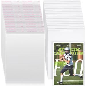 50 Sets Magazine Bags and Backing Boards Including Clear Resealable Magazine Protectors for Collectors and Boards Sleeves Protective Display Suit for Protection