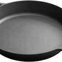 EDGING CASTING Pre-Seasoned Large Cast Iron Skillet 17 Inch, Dual Handle Outdoor Camping Frying Pan, Pizza Pan, Use for Grill, Stovetop, Induction, Oven Safe Cookware