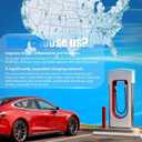 NACS to CCS Adapter Max 500A/1000V Fast Charging Adapter with Overheating Protection Compatible with Tesla Superchargers for CCS1 EVs