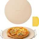 VEVOR Pizza Stone, 16 in Round Pizza Stone, 0.67" Thick Extra Large Baking-Stone with Rack Stand, 1450 Heat-Resistant Cooking Stones, for Kitchen Oven, Baking Pizzas, BBQ Grill