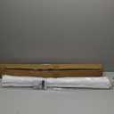 UNISHADES no Drill Cordless Roman Shades for Windows, 35" W 64" H - Light Filtering - Linen - White