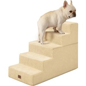 EHEYCIGA Dog Stairs for High Bed 22.5" H, 5-Step Dog Steps for Bed, Pet Steps for Small Dogs and Cats, Non-Slip Balanced Pet Ramp Indoor, Graige