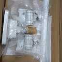 monTEK Dual Monitor Arm for up to 57" and 59.4 lbs Ultrawide Screen, Aluminum Heavy-Duty Gas Spring Vertical Stackable Curved Screen Adjustable Monitor Stand, 75/100mm Vesa Mount, White (without USB)