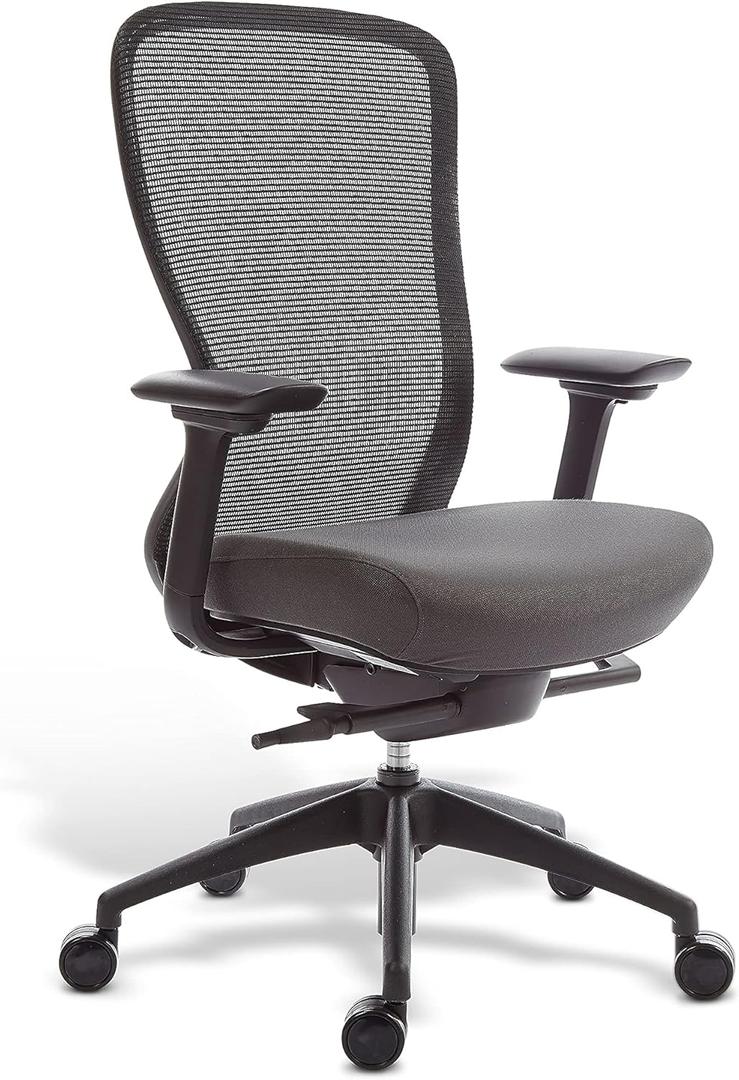 Union & Scale Staples Workplace2.0 Ayalon Mesh Back Fabric Task Chair, Black/Gray (UN59409) (UN-AYALON-Grey)