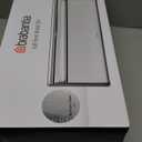 Brabantia Rectangular Fall Front Bread Box | Brilliant Steel | Large Metal Front Opening Bread Store for Kitchen Countertop | Flat Top for Extra Storage, Magnet Closing Lid | Fits 2 Loaves