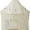 3 Sprouts Kids Play Tent - Sustainable Recycled Fabric  Fun Spacious Childs Playhouse for Indoor Games for Boys & Girls - Durable Fort Pop Up House for Toddlers & Children Age 3-10 - Gingham Beige
