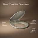 KOHLER 4639-RL-G9 Cachet ReadyLatch Round Toilet Seat Soft Close, Sandbar