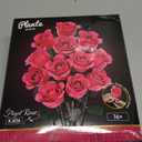 Pink Roses Bouquet Building Set, 12pcs Twisting Bloom Flowers Botanical Collection Blocks for Wedding Decor, Gifts for Wedding & Valentines, Artificial Plants for Adults Women