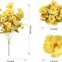 Fall Flowers Fake Flowers Mums for Outdoors Autumn Decoration, 6 Bundles Artificial Flowers Faux Silk Plants Realistic UV Resistant for Outside Planter Patio (Fall Yellow Orange)