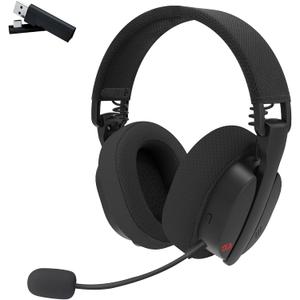 Redragon H888 Wireless Gaming Headset with 7.1 Surround Sound, Tri-Mode Gaming Headphones, 168G Lightweight Design - Detachable Mic - 40MM Driver Soft Memory Foam Padding Gamer Headset for PC, Black