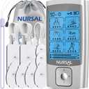 NURSAL TENS Unit Muscle Stimulator Machine for Pain Relief Therapy Product Electric Stim Massager for Back, Neck (FSA or HSA Eligible)