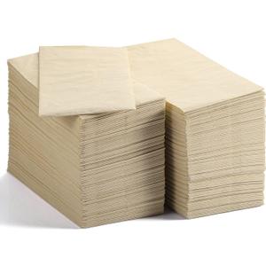 MORGIANA 200-Pack Disposable Paper Napkins, 2-Ply Bamboo Paper Towels Unbleached Disposable Hand Towels for Bathroom & Kitchen