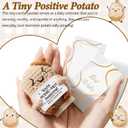 3 x Emotional Support Crochet Positive Potato Inspirational Cheer Gifts for Women, Handmade Crochet Awesome Gift Thank You Birthday Mothers Day Teacher Appreciation Gifts for Coworker Nurse Mom Friends