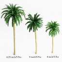 15-Pack Miniature Palm Trees | 4-6.3 Tropical Coconut Model Trees with Flexible Stems | Diorama Decor, Train Layout Scenery, Cake Toppers & Architectural Sandbox Supplies
