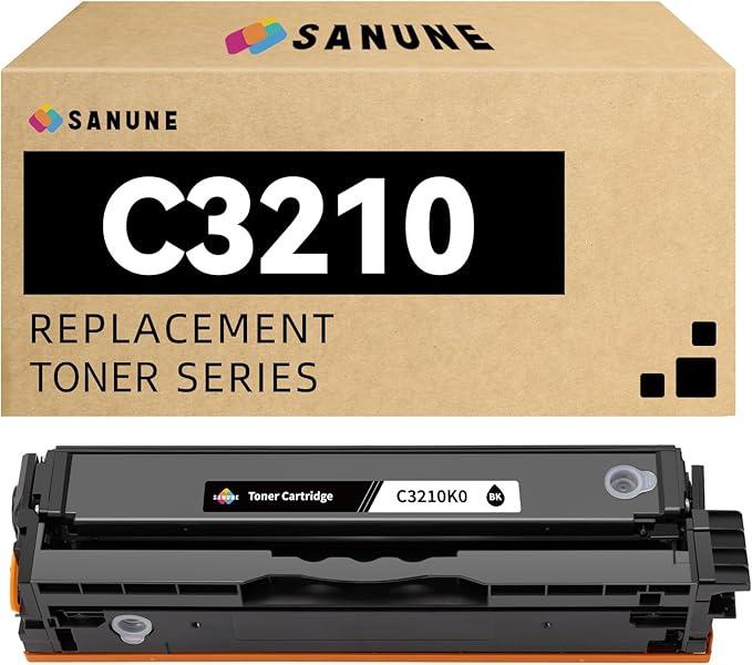 SANUNE C3210 Toner Cartridges 1 Pack (with Chip) Replacement for Lexmark C3210C0 C3210K0 C3210M0 C3210Y0 Toner Cartridge for Lexmark C3224 C3326 C3426 MC3224 MC3326 MC3426 Printer Ink