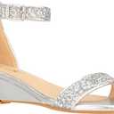 ILLUDE Women's Open Toe Ankle Strap Low Wedge Sandal Comfortable Platform Heeled Sandals (8.5)