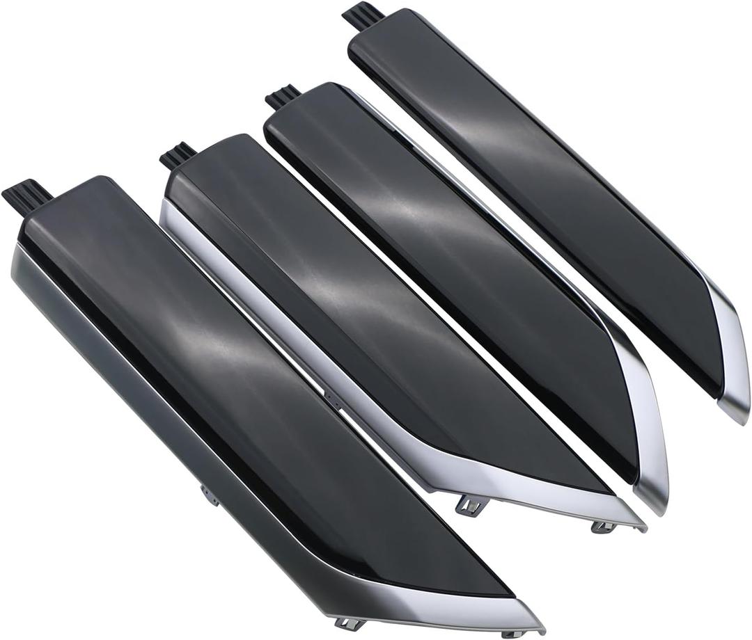 Interior Door Panel Trim Molding Kit Black Compatible with Chevrolet Chevy Silverado & GMC Sierra Crew Cab Truck Door Parts Accessories 2019-2024 Replaces 84469330