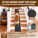 Dog Wedge Ramp for Stairs/Staircases, Portable & Lightweight Pet Ramp with Non-Slip Surface for Small Size Dogs Cats, Low Angled Dog Ramp for Elderly & Injured Pets (100LBS Capacity, 6Packs)