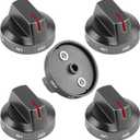 AMI PARTS DG94-03500A/Z Gas Stove Knob Replacement(Black) and DG94-03500X Gas Stove Knobs -Models NX60T8111SS NX60T8311SS NX60T8711SS for Oven Burner Top Stove knobs
