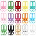 Ymapinc 30Pcs Small Lobster Claw Clasps, 32mm Colorful Metal Keychain Swivel Snap with Hooks Mini Buckle for Dog Tag Clip Bag Charm Clip Bag Charms Making,