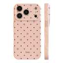 for iPhone 17 Case Pink Cute Polka Dot Pattern | Shockproof Silicone TPU PC Protective Cover for Girls Women, Fashion Design with Camera Protection, Wireless Charging