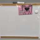 U Brands Magnetic Dry Erase Board White Board, 16" x 20", White Pin-It Frame, Includes Marker and Magnet