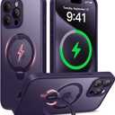 Dibrell Magnetic for iPhone 15 Pro Max Case,[Unbreakable & Magnetic Stand] [Military-Grade Protection] [Phone Case Compatible with MagSafe] Slim Translucent Matte Shockproof Phone Cover,Deep Purple