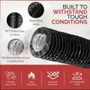 Boat Blower Hose 3 Inch Marine Exhaust Ventilation Duct Flexible Air Vent Hose for Engine Compartment, RV, Jet Ski Black