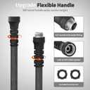 Garden Hose 10ft x 5/8",Flexible Water Hose,Lightweight Braided Hose with Swivel Handle,Leak-Free Connections, Male to Female Fittings, Kink Resistant Durable Hybrid Hose,Grey