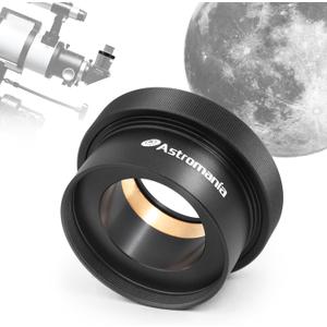 Astromania 2 inch to 1.25 inch Twist-Lock Eyepiece Adapter for Telescope Metal - Precision-Engineered Positive-Lock System, Ensuring Optimal Centering of Eyepiece with Protection Against Scratches