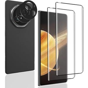 Tempered Glass for Honor Magic V3 Screen Protector with Camera Lens Protector 2+2 Pack, 9H Hardness, HD Clear Film, Case Friendly, Screen Protector for Honor Magic V3