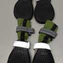 Winter Dog Snow Boots with Fleece Lining, Dog Shoes for Medium Large Size Dogs, Waterproof Dog Booties and Paw Protectors, Anti-Slip & Reflective Dog Boots for Snow Outdoor, Hiking (Green-Size 8) (Size 8 (For Width 2.8"-3.0"))