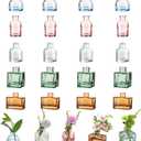 Glasseam Mini Bud Vases for Centerpieces: Colored Small Flower Vase Set of 20 Cute Tiny Glass Vases for Flowers Modern Decorative Wedding Table Centerpiece for Dining Room Decoration