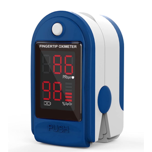 Fingertip Pulse Oximeter,Blood Oxygen Saturation Monitor (SpO2) with Pulse Rate Measurements and Pulse Bar Graph,Portable Digital Reading LED 4 Colors Display