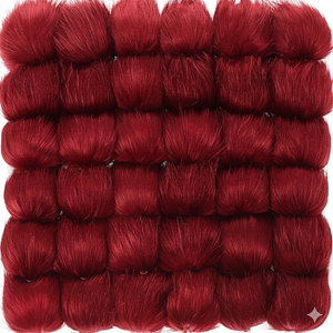 Tatuo 16 Pcs Faux Fur Pom Poms for Hat 4 Inches Large Fluffy Pom Balls for Craft Knitting Beanie Shoe Scarf Bag Pompom Valentine Keychain Charm Winter DIY Accessory (Red)