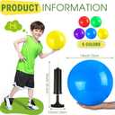 Vinsot 25 Pcs Fun Bouncy Balls 13 Inch Marbleized Bouncing Balls Rubber Inflatable Ball Large Sensory Ball with Pump for Beach Backyard Park Indoor Outdoor Party Favors