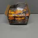 Huaxu Solar Lights Outdoor Decor Purple Lotus Waterproof LED Crackle Globe Glass Metal Flower Decorations for Garden Patio Yard Porch Pathway Ground Tabletop