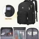 MATEIN Wheeled Backpack, 18 Inch Large Water Resistant Laptop Backpack with Wheels, Carry On Business Roller Bag for Women, Trolley Suitcase for Adults to Travel, Overnight Work Bag for College, Black