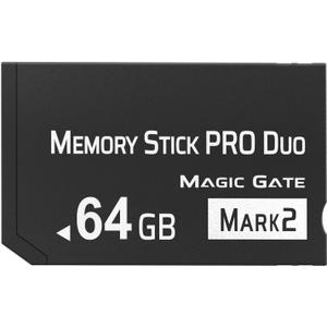 Original 64GB Memory Stick Pro Duo MARK2, High-Speed Memory Stick Duo Compatible with PSP1000 2000 3000 Accessories and Camera Memory Cards