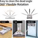 Premium 360 Microfiber Wet Mop for Floor Cleaning; 4 Heavy Duty Reusable Microfiber Pads; Adjustable Height and Sturdy Steel Hardware; Vinyl, Tile, Laminate and Hardwood Floor Mop Cleaner