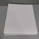 KINGFOM A4 Faux Leather Padfolio Ring Binder Business File Folder Document Holder with Card Holder (3 Ring Binder White)