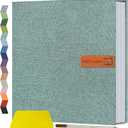 Popotop Large Photo Album Self Adhesive 4x6 5x7 8x10 Scrapbook Album DIY Picture Book,Gifts for Mom,Family Baby and Wedding,with Metal Pen and Plastic Board (Turquoise)