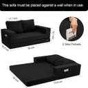 COMAX Futon Sofa Bed, Convertible Sofa Bed, Folding Boneless Couches, 59 Inch