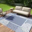 Outdoor Rug 8x10 Reversible-Waterproof Patio Rug-Quick Dry Outdoor Carpet-Outdoor Area Rugs Indoor Outdoor Rugs-Outside Rug Patio Decor for Porch Deck Balcony Backyard