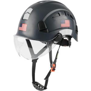 GREEN DEVIL Construction Safety Work Helmet Vented Men Hard Hat with Visor, Medium